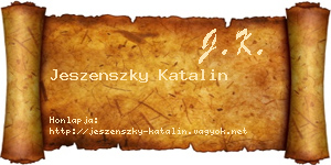 Jeszenszky Katalin névjegykártya