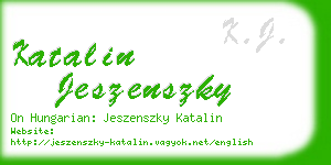 katalin jeszenszky business card